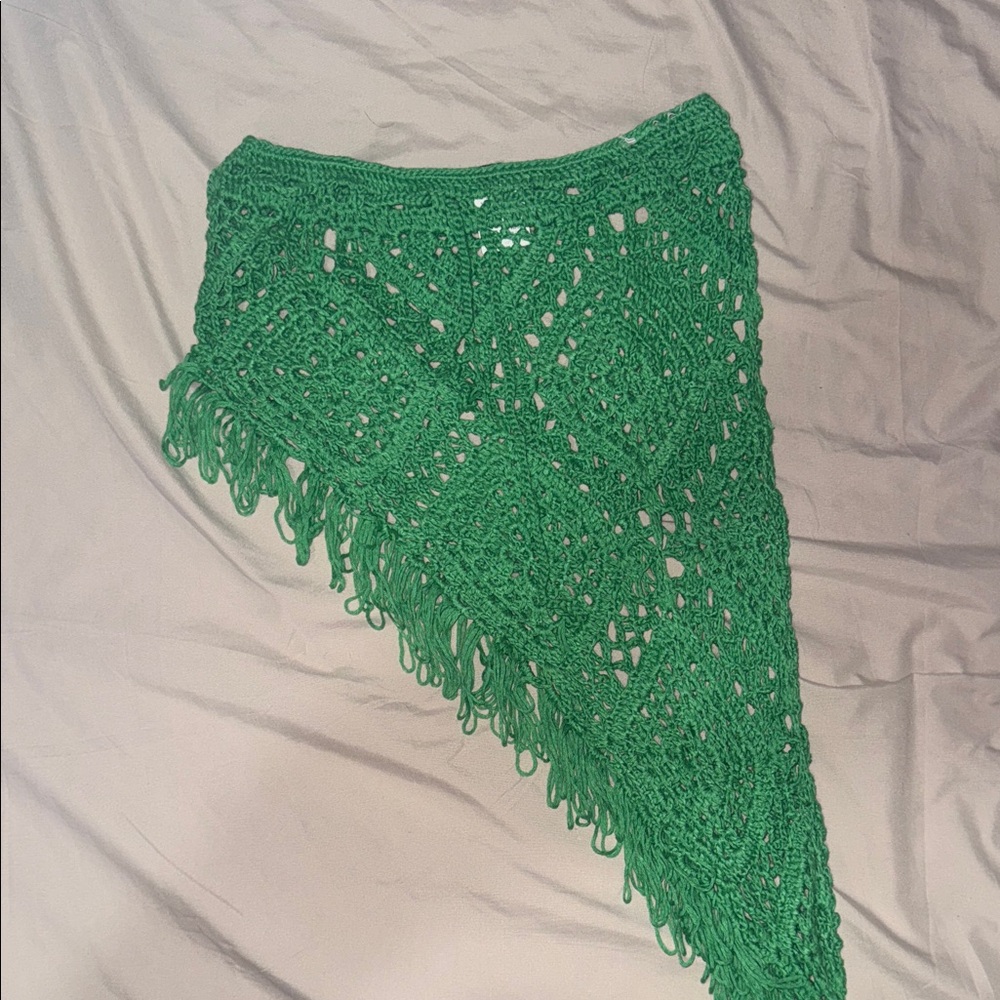 SHEIN Green Crochet Swim Coverup